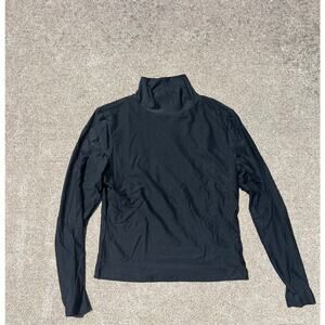 New Wild Fable Top Women Size Medium Black Mock Neck Long Sleeve Athletic Shirt
